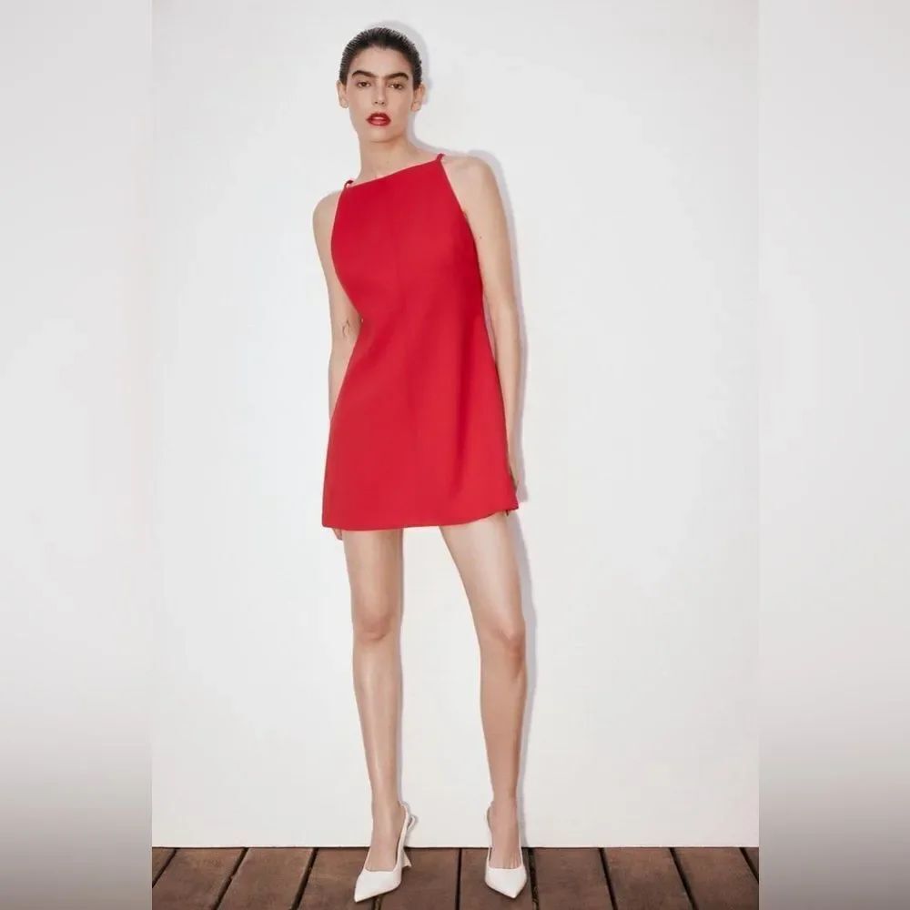 NWTβZARA Red Mini Dress SzβXS